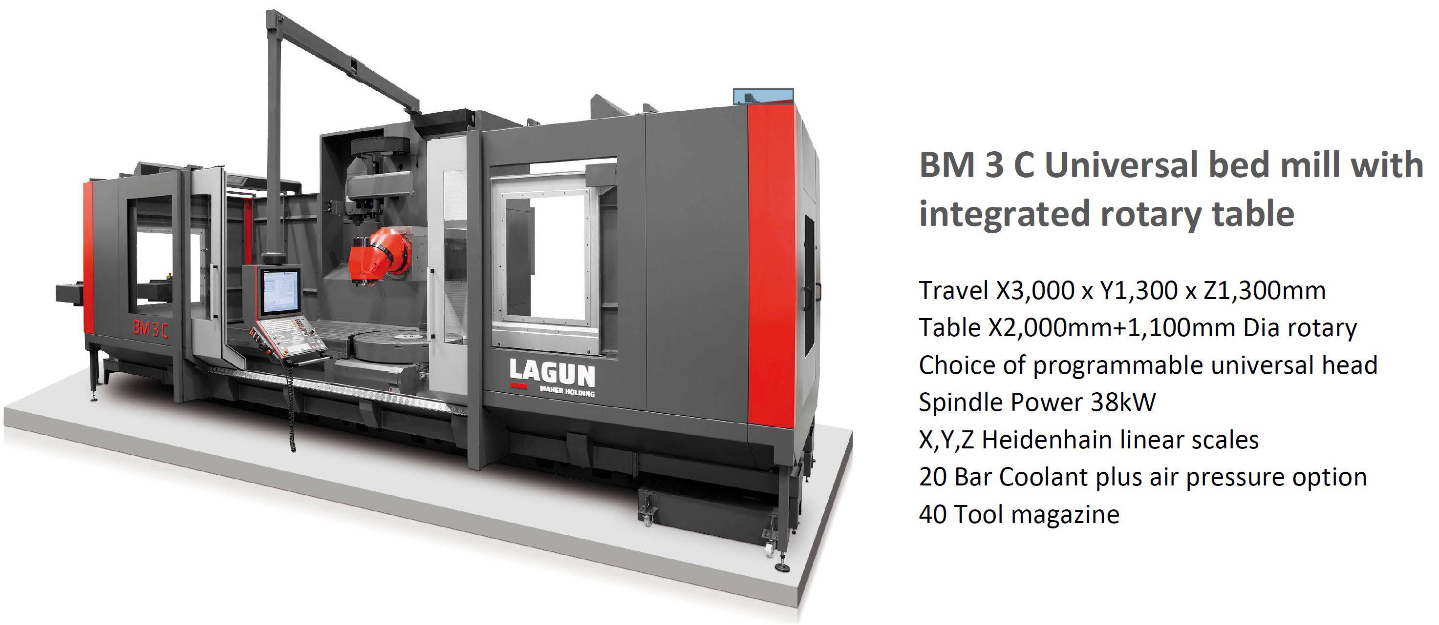 Lagun BM C bed mill CNC TDT UK